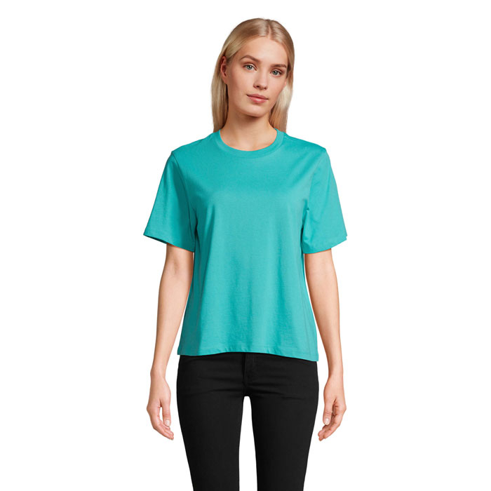 T-shirt femme personnalisable coton bio 150 g/m² Legend bleu caraïbes
